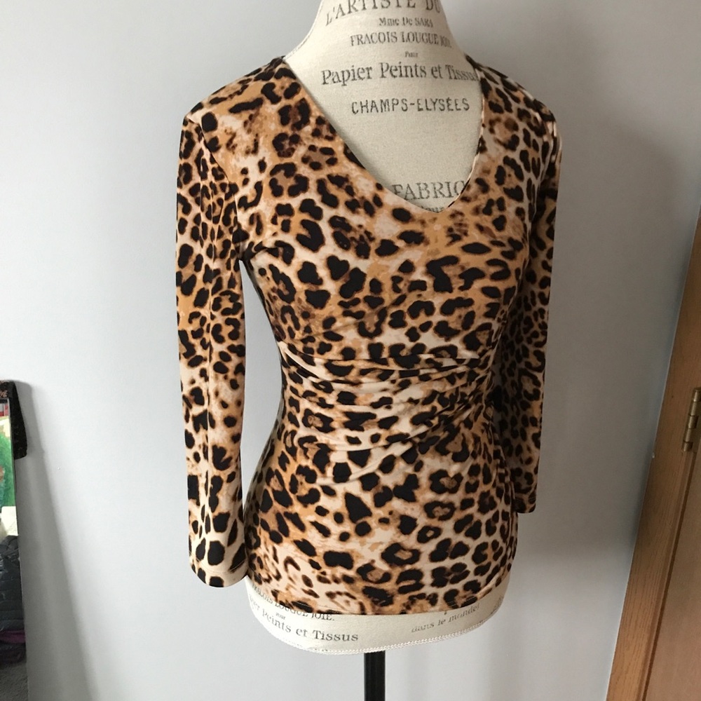 Anne Klein Leopard Print Ruched - Picture 9 of 14